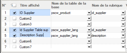 Custom fields, tuto 2 - image 5 - Activating and naming the 3 custom columns